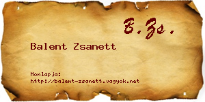 Balent Zsanett névjegykártya